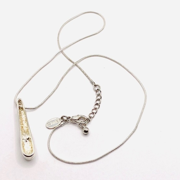 Express Pendant Necklace Silver Tone 16” +1” - Picture 5 of 5